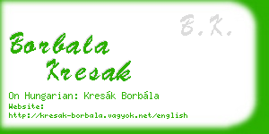 borbala kresak business card